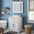thumbnail image 1 of Vanity Art 30" Single Sink Bathroom Vanity Set with Engineered Marble Top and Free Mirror, 1 of 5