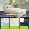 thumbnail image 2 of Evita Outdoor Furniture Sectional Conversation Set Bean Bag Chaise Lounge (Light Beige), 2 of 8