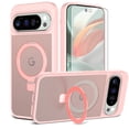 thumbnail image 1 of Asuwish Phone Case for Google Pixel 9 Pro XL/10 Pro XL Tempered Glass Screen Protector Magnetic Bracket stand Translucent Shockproof Protective Cell Cover Pixel9ProXL Pixel10ProXL Nine Women Men Pink, 1 of 7