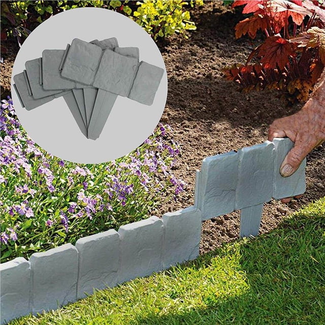 braveheart 10/20/30pcs Landscape Edging Border Plastic Garden Fence Lawn Decorative Border