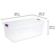 thumbnail image 3 of Sterilite 110 Qt ClearView Boîte de Rangement à Loquet, Bac Empilable avec Couvercle à Loquet, Lot de 4, 3 of 8