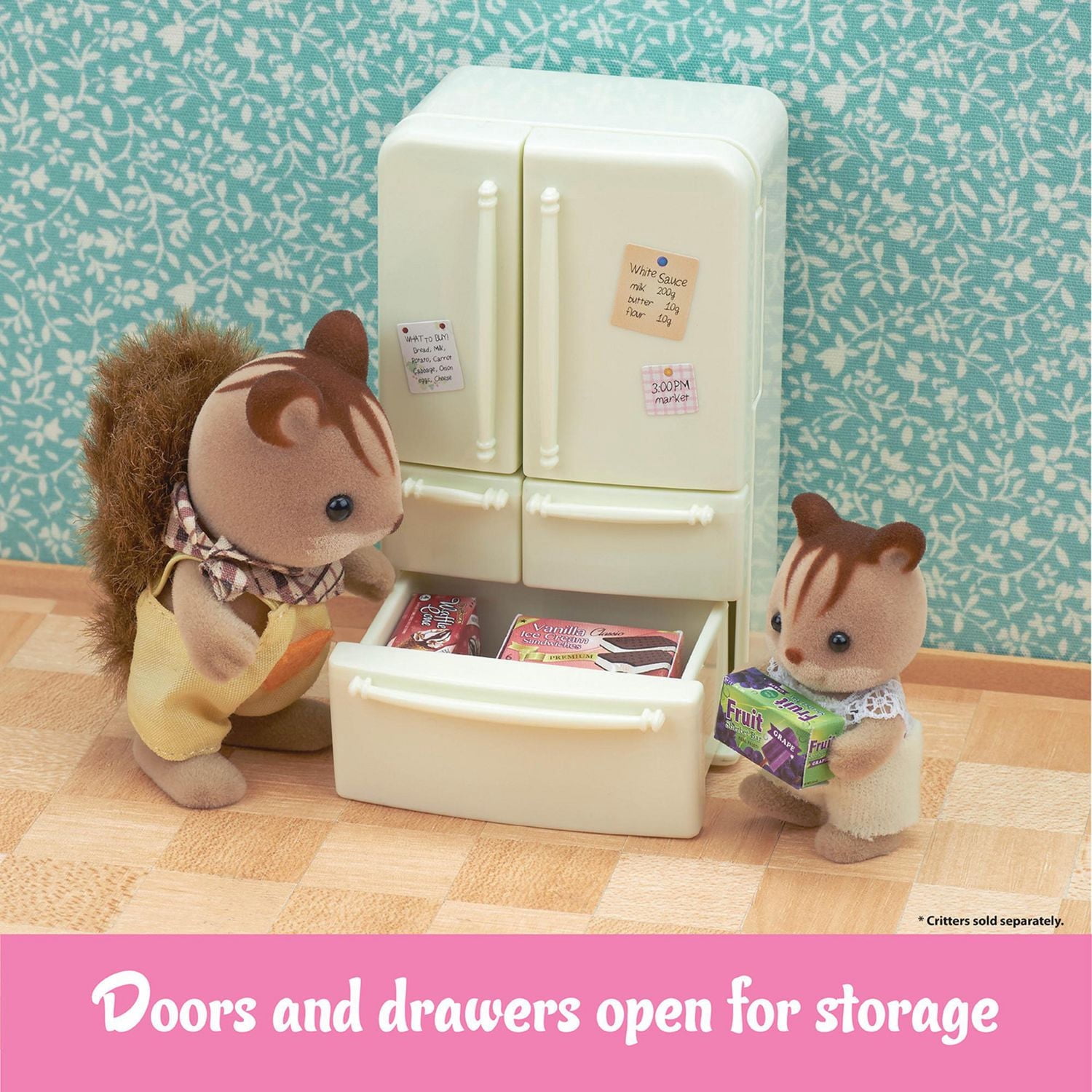 Ensemble de jeu de cuisine Calico Critters, meubles et accessoires de maison de poupée