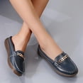 thumbnail image 4 of Mules à Enfiler Mocassins Penny pour Femmes 2025 Mode Décontractée Cuir Plateforme Marche Plates Demi-Mules Sandales, 4 of 6