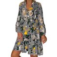 thumbnail image 1 of XZNGL Robe Courte pour Femmes Été Femmes Dames Ample Imprimé Manches Trois Quarts Robe Courte Robe d'Été Robe à Manches 3/4 pour Femmes Robe d'Été pour Femmes Robe d'Été pour Femmes, 1 of 9