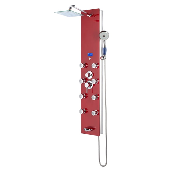 Blue Ocean 52” Aluminum Shower Panel Tower with Rainfall Shower Head (SPA392R)
