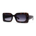 thumbnail image 1 of Womens Mod Thick Plastic Minimal Sunglasses Tortoise Smoke, 1 of 4