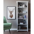 thumbnail image 2 of Amherst 30 inch Wide Solid Wood Transitional 5 Shelf Bookcase in White, 2 of 9
