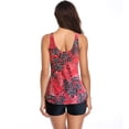 thumbnail image 4 of Womens 2 Piece Swimsuits Plus Size Vintage Print Spaghetti Strap Tankinis Set Pink Womens Bathing Suits XXXXXL, 4 of 7