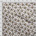 thumbnail image 4 of oneOone Polyester Spandex Brown Fabric Honey Bees Craft Projects Decor Fabric Printed By The Yard 56 Inch Wide, 4 of 4