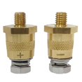 thumbnail image 3 of 1 Pair M8 Battery Terminal Connector Brass Tone Post Adapter Battery Clamp Brass For Cars Sedans Boats Trucks Cruise Ships RVs, 3 of 8