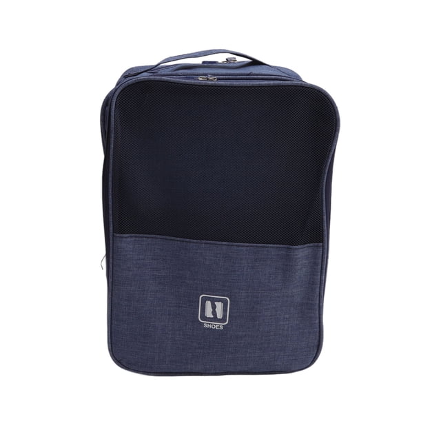 Sac de Rangement pour Chaussures, Sac de Voyage Portable Résistant à l'Usure Grande Capacité Imperméable pour le Camping pour les Chaussures de Sport pour les Chaussures de Danse à Usage Quotidien Bleu Marine, Noir
