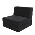 thumbnail image 4 of Novogratz The Flower Modular Chair and Lounger Bed with 5-in-1 Design, Black, 4 of 8