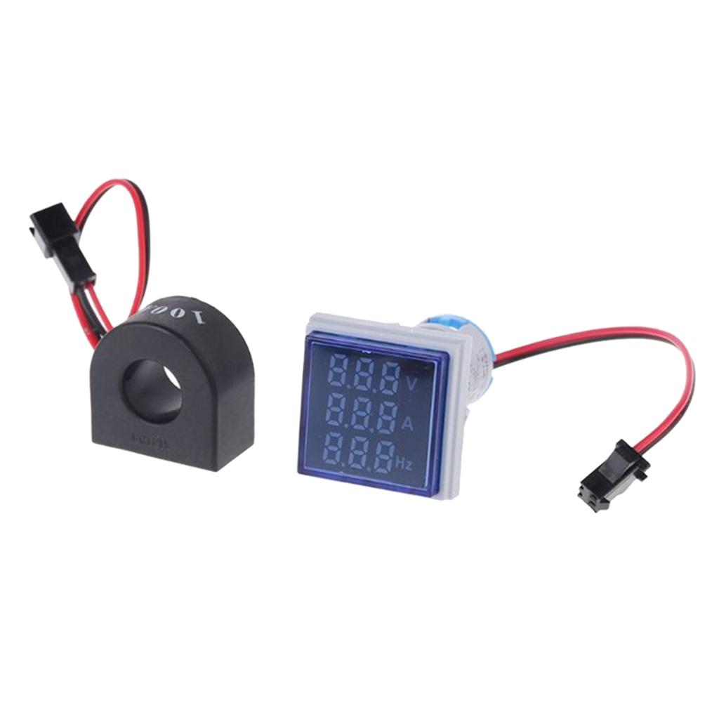 koolsoo Compteur de Tension Numérique à LED Carré Indicateur de Fréquence Bleu