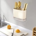 thumbnail image 4 of Tableware Storage Plastic Wall Mounted Hollow Chopsticks Spoon Basket Suitable For Party Camping Picnic Kitchen Counter Office, 4 of 6