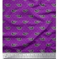 thumbnail image 1 of Soimoi Rayon Fabric Fish Block Print Fabric by The Yard 56 Inch Wide, 1 of 3