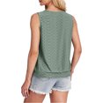 thumbnail image 5 of Liquidation! Hauts Grande Taille pour Femmes, Blouse à Manches Courtes d'Été pour Femmes, Haut Décontracté Ample Sans Manches à Col Rond, 5 of 5