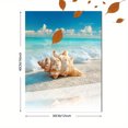 thumbnail image 3 of Seashell Beach Vacation Canvas Wall Art 15.75x11.81 Inches, 3 of 8