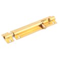 thumbnail image 1 of Unique Bargains 4' Long Brass Door Security Latch Sliding Lock Barrel Bolt Gold Tone, 1 of 3