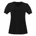 thumbnail image 4 of Lenpel Women's Summer Tops Plus Size Ruffle Short Sleeve V Neck Lace Trim Textured Shirts Dressy Casual Blouses, 4 of 4