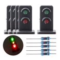 thumbnail image 3 of 5pcs 1:87 Traffic Light Ornament Table Railway Model Scenes Accessories 5Pcs 2 Lights Signal Lamps, 3 of 8