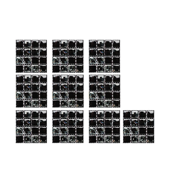 10pc 3D Tile Stickers DIY Self Adhesive Wall Stickers - For Laundry Room And Home Organization