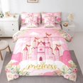 thumbnail image 1 of Ensemble de Douillette Princess pour Filles 7 Pcs Réversible, Château Dessin Animé Ensemble de Lit Rose, Literie de Conte de Fées Rêveuse en Microfibre Douce Grand Lit (1 Douillette, 2 Taies d'Oreiller, 2 Housses de Coussin, 1 Drap Plat, 1 Drap-Housse), 1 of 1