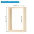 thumbnail image 2 of Unique Bargains 4x6 Wood Picture Frames, Double Sided Acrylic Plant Specimens Frame Natural Color, 2 of 5