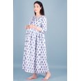 thumbnail image 2 of DWEEP SARA Robe de Maternité Blanche et Bleue à Blocs Imprimés, TTG/44, 2 of 5