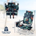 thumbnail image 3 of Costway Lot de 4 Chaises de Plage Pliantes Type Sac à Dos, Chaises Inclinables d'Extérieur à 5 Positions avec Oreiller, Vert, 3 of 9