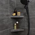 thumbnail image 4 of Palisade Vinyl Waterproof Corner Shower Shelf Ashen Slate, 4 of 7