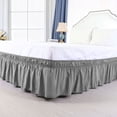 thumbnail image 2 of Unique Bargains Polyester Bed Skirt Elastic Wrap Around Dust Ruffle 15' Drop, 2 of 10