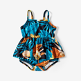 thumbnail image 3 of PatPat Family Matching Floral Panel T-shirt and Floral Ruched Drawstring Side Strap Dress Sets, 3 of 5
