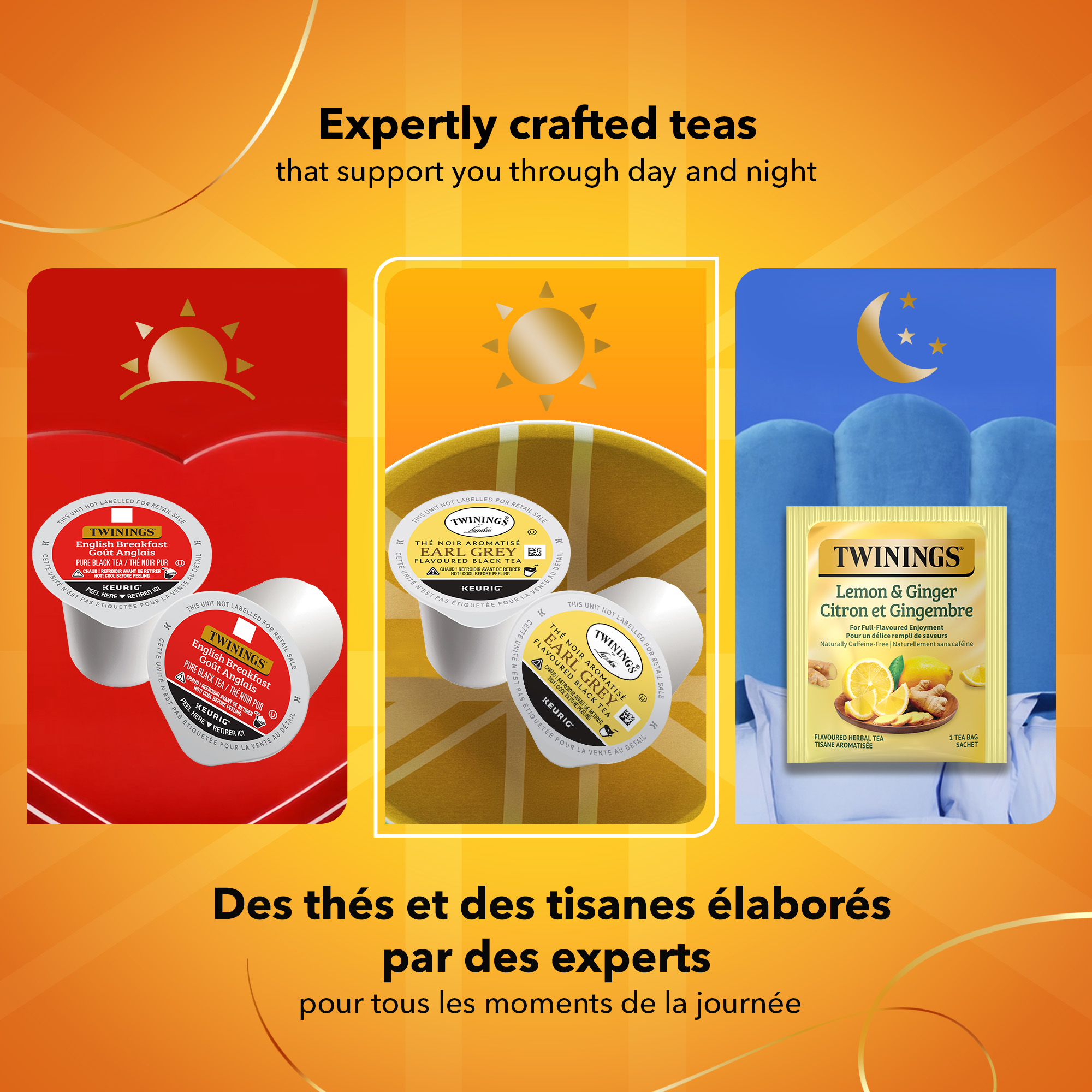 Twinings Thé Noir Earl Grey en Capsules K-Cup, Bergamote et Agrumes, Naturellement Caféiné, 12 Capsules