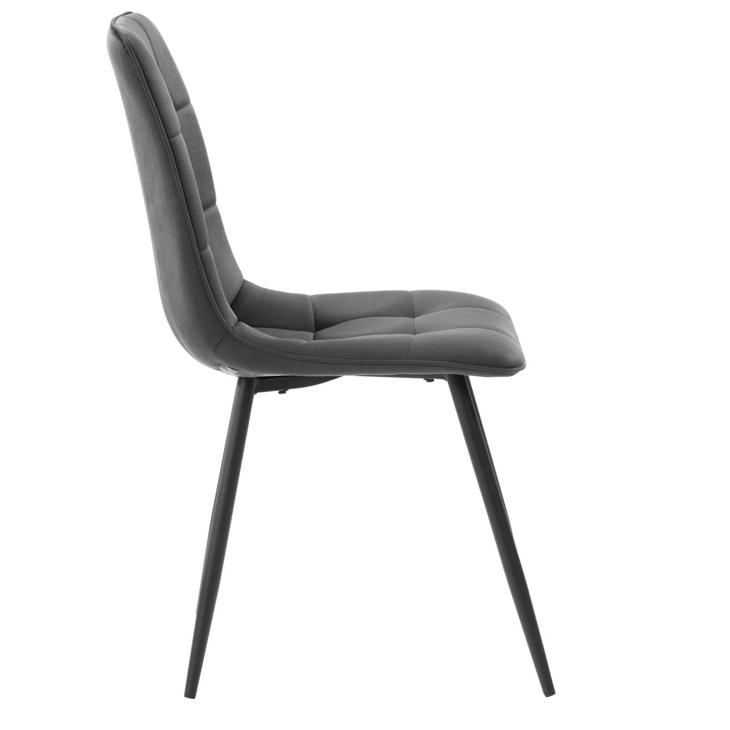 Ensemble de 2 chaises d'appoint d'intérieur CorLiving Nash, rembourrées en velours et pieds évasés en métal noir