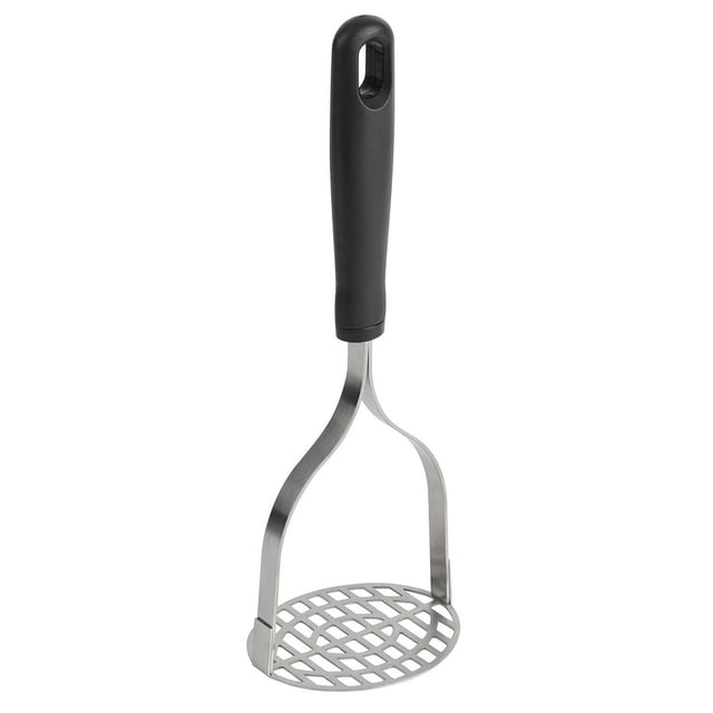 Mainstays Stainless Steel Potato Masher, Black
