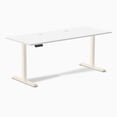 thumbnail image 1 of Desky Bureau de Jeu Assis-Debout Simple - Blanc / 70,9 x 29,5 Pouces avec Oeillets / Blé, 1 of 10