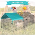 thumbnail image 4 of BestPet Large Chicken Coop Run Enclosure, 87" x 41" Outdoor Metal Pet Playpen with Waterproof Cover for Backyard Farm Use, Metal, Black, 4 of 7