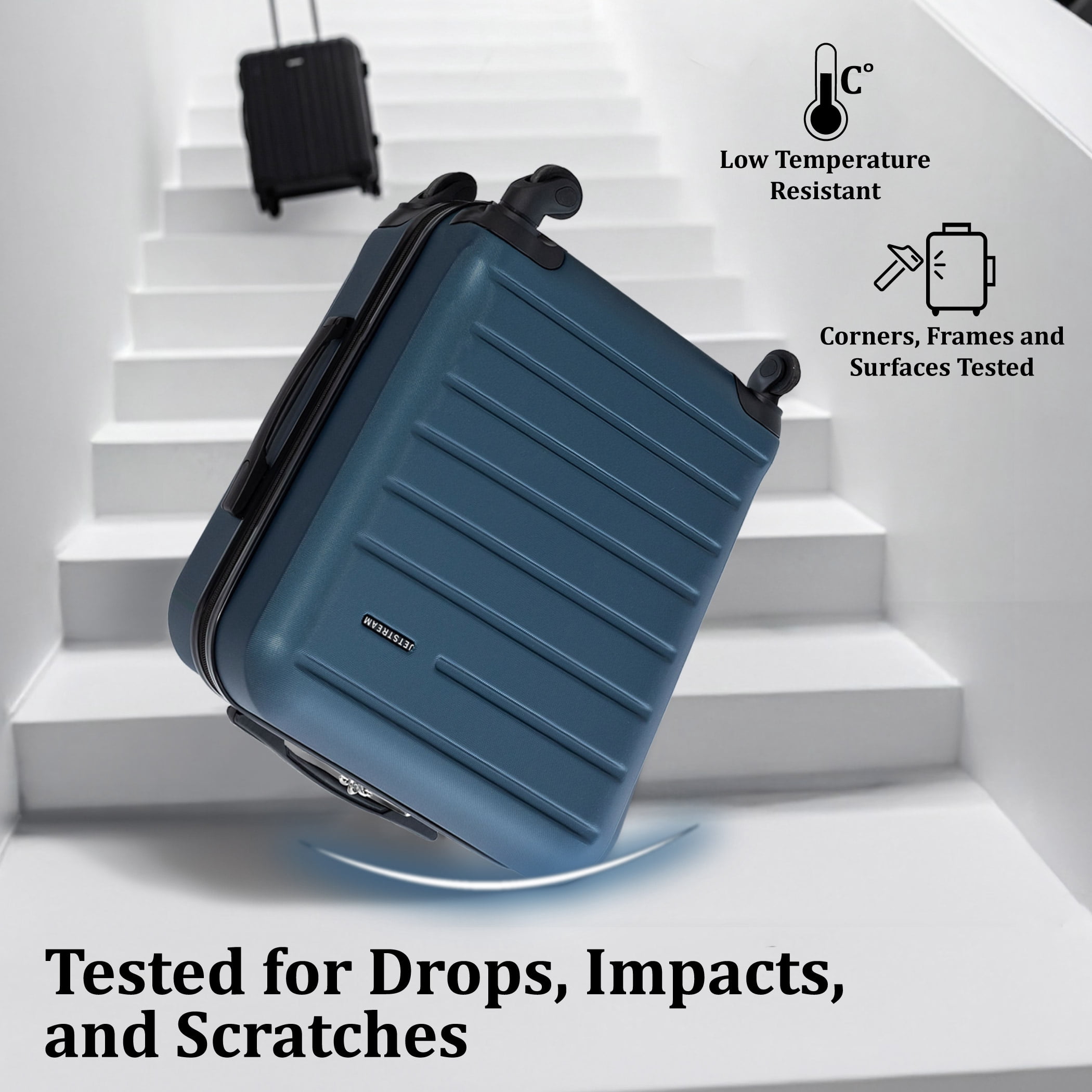 JetStream® Ensemble de Bagages Rigides à Main de 4 pièces: Valise Cabine à Roulettes de 20 po et 3 Cubes de Rangement