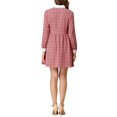 thumbnail image 3 of INSPIRE CHIC Robe-Chemise à Carreaux pour Femme à Manches Longues Boutonnée à Col Pointu TP Rose Foncé, 3 of 7