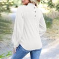 thumbnail image 4 of KIHOUT Spring Winter Womens Tops Blouse Long Sleeve High Collared T-shirts Solid Color Casual Loose Sweatshirt Tops, 4 of 7