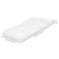 thumbnail image 3 of Outsunny Coussins de Banc de Patio 2 Pcs Coussin de Causeuse d'Extérieur 2 Places Blanc, 3 of 9