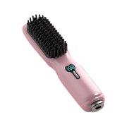 EARKITY Mini Cordless Hair Straightener Brush, Portable Straightening Brush, Lightweight to Carry Out, Anti-Scald, Gifts for Women, lovers or friends