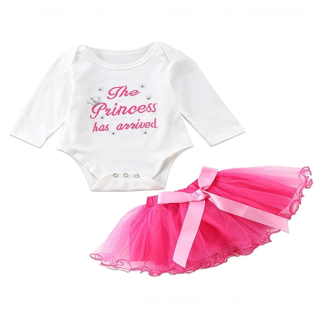 THE PRINCESS HAS ARRIVED Baby Girl Coming Home From Hospital Outfit Tutu Dress Multicolor 12-18 Months