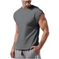 thumbnail image 1 of Timegard Mens Tank Top Cap Sleeve Crewneck Solid Color Shirts Summer Casual Lightweight Basic Tee, 1 of 7