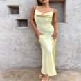 thumbnail image 2 of Robe Longue Moulante pour Femmes avec Bretelles Spaghetti, 2 of 8