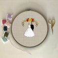 thumbnail image 4 of HLONK 4 Sheets 16Pcs Wedding Dress Water Soluble Hand Sewing Stabilizers for Fabric 11.6x8.2 Inch Embroidery Stitch Practice Embroidery Patterns Transfers for Embroidery Beginners Lovers, 4 of 7