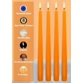 thumbnail image 3 of Hyoola Tall Taper Candles - 10 Inch Orange Unscented Dripless Taper Candles - 8 Hour Burn Time - 12 Pack, 3 of 8