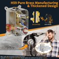 thumbnail image 3 of SR SUN RISE SRSH-F5043 Bathroom Luxury Rain Mixer Combo Set Wall Mounted Rainfall Shower Head System Polished Chrome (Contain Faucet Rough-in Valve Body and Trim), 3 of 5