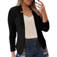 thumbnail image 2 of IMENGL Veste de Petit Tailleur Décontractée Unie, Noir 2TG, Taille M-5TG, 2 of 5
