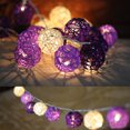 thumbnail image 4 of LED Rattan Ball String Lights - 9.84ft 20 Lights Decorative Lighting with USB Power for Bedroom, Wedding, Christmas | Indoor & Outdoor Use, 4 of 8